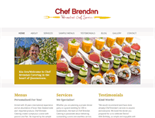 Tablet Screenshot of chefbrendancatering.com